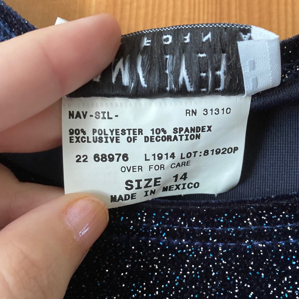Amy Byer Sparkling Navy Dress - Picture 6 of 7